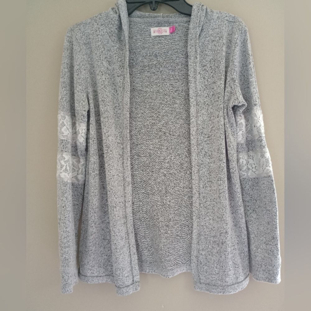 (Bundle) 2 SO Long Sleeve Hooded Open Front Cardigans Size 10